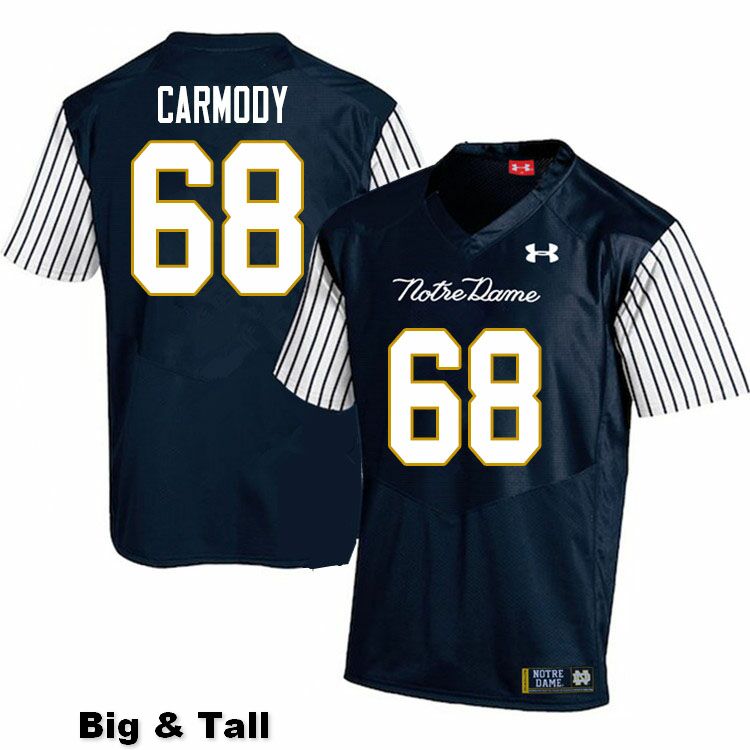 Men's NCAA Notre Dame Fighting Irish #68 Michael Carmody Stitched College Under Armour Authentic Navy Big & Tall Alternate Football Jersey DS10Y25WA